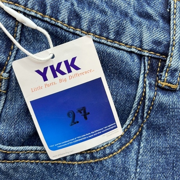 YKK Jeans Wide Leg High Rise NWT Size L - Picture 10 of 16